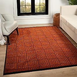 MODERN ŞÖNİL KİLİM  KARELİ KREMİT